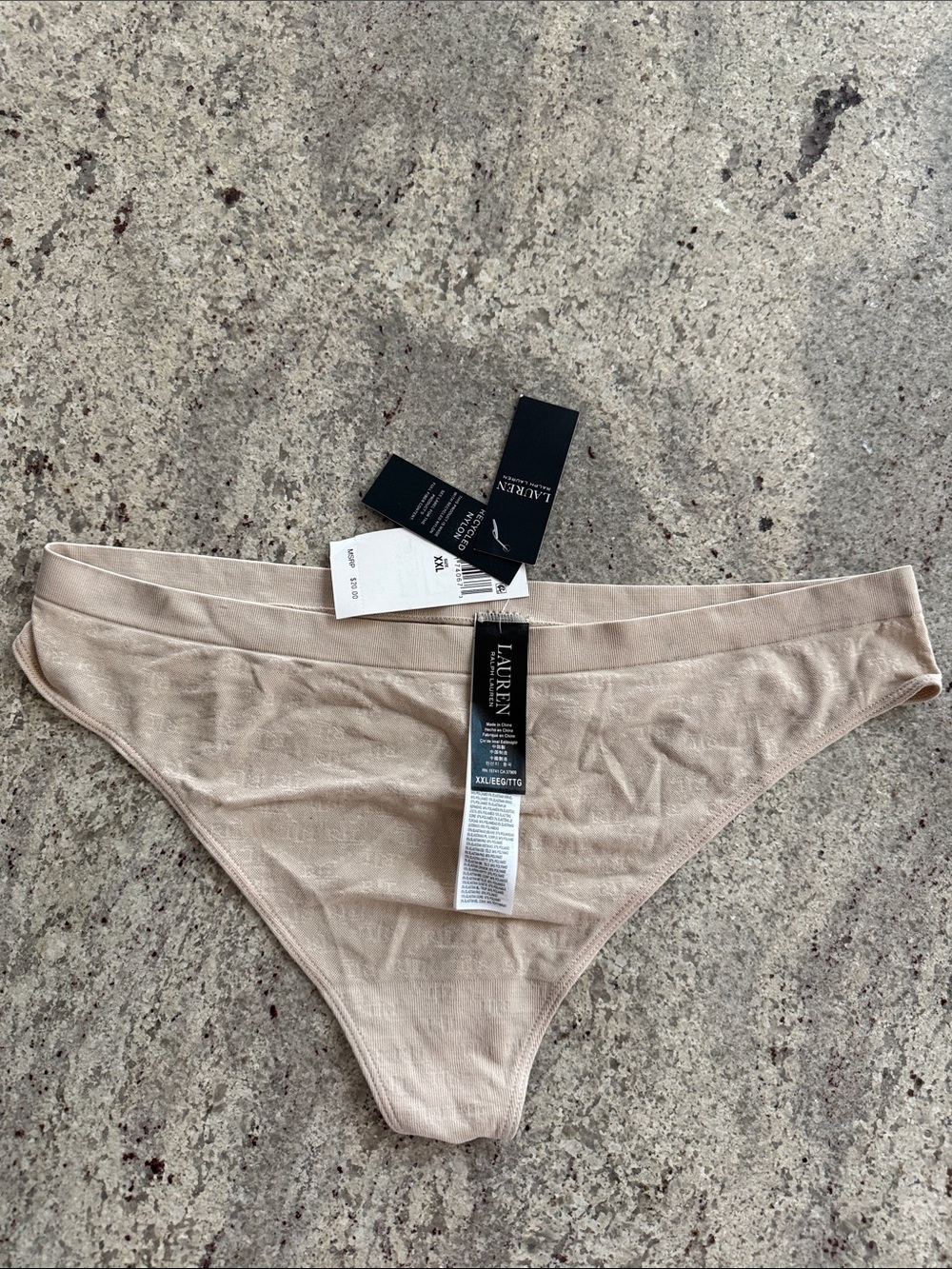 Lauren Ralph Lauren Nude Beige Seamless Thong Panty
